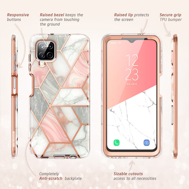 Galaxy A12 Cosmo Case - Marble Pink