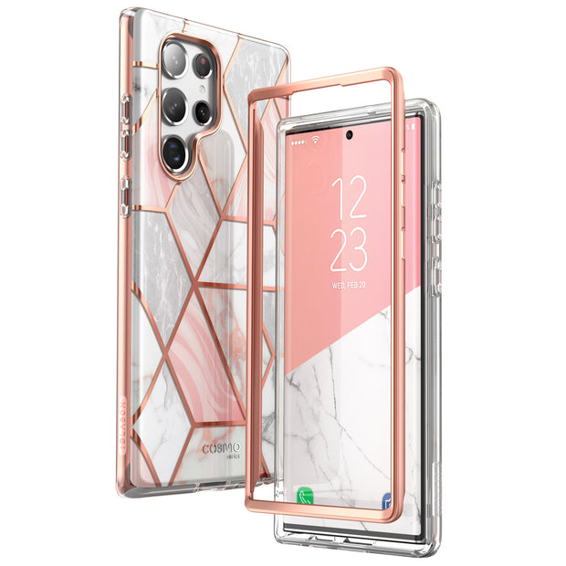 Galaxy S22 Ultra Cosmo Case - Marble Pink