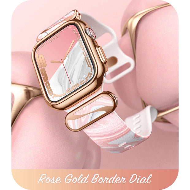 Apple Watch 40/41mm Cosmo Luxe Case - Marble Pink/Rose Gold