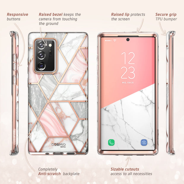 Galaxy Note20 Ultra Cosmo Case - Marble Pink