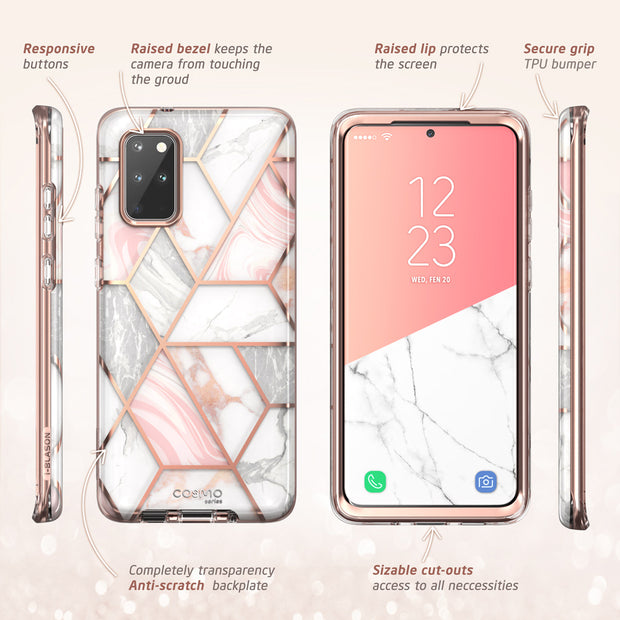 Galaxy S20 Plus Cosmo Case - Marble Pink