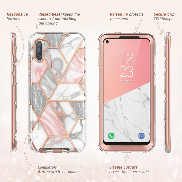 Galaxy A11 Cosmo Case - Marble Pink