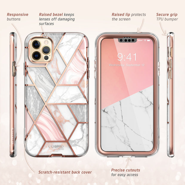 iPhone 13 Pro Cosmo Case - Marble Pink