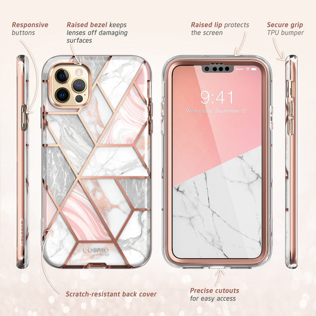 iPhone 13 Pro Cosmo Case - Marble Pink