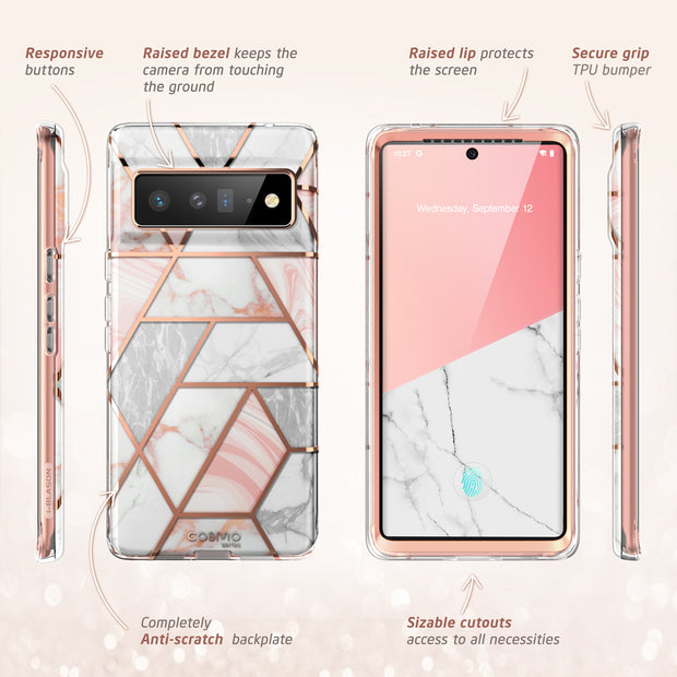 Google Pixel 6 Pro Cosmo Case - Marble Pink