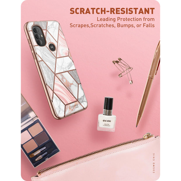 Moto G Power Cosmo Case-Marble Pink
