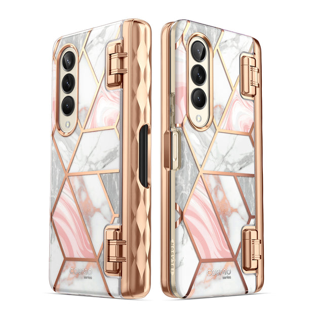 i-Blason Cosmo Pro - Protective case for cell phone - marble pink - for Samsung Galaxy Z Fold4