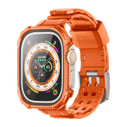 Apple Watch Ultra 49mm Armorbox Case with Tempered Glass Screen Protectors- Orange