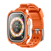 Apple Watch Ultra 49mm Armorbox Case with Tempered Glass Screen Protectors  - Orange