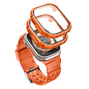 Apple Watch Ultra 49mm Armorbox Case with Tempered Glass Screen Protectors- Orange