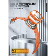 Apple Watch Ultra 49mm Armorbox Case with Tempered Glass Screen Protectors- Orange