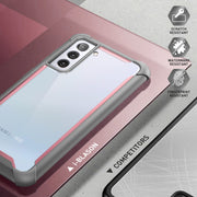 Galaxy S21 Plus Ares Clear Rugged Case - Pink