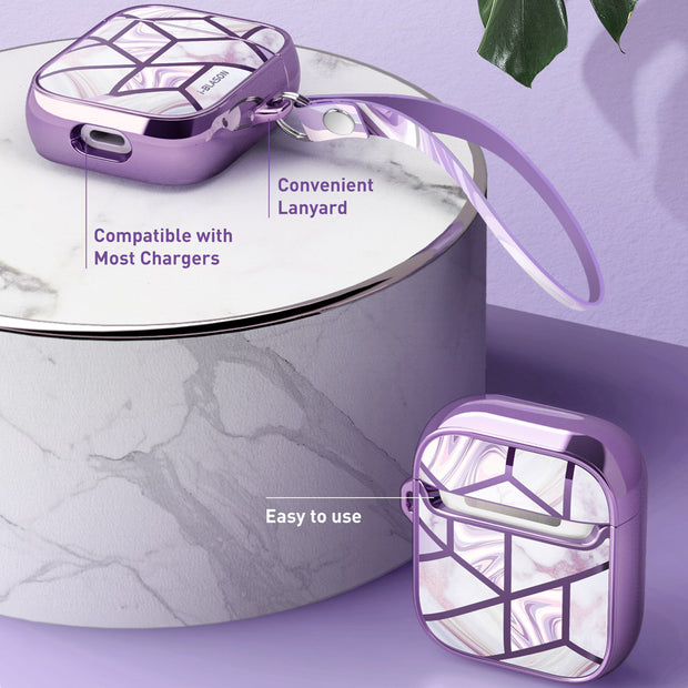 AirPods 1 | 2 Cosmo Case - Marble Purple