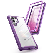 Galaxy S22 Ultra Ares Clear Rugged Case - Purple