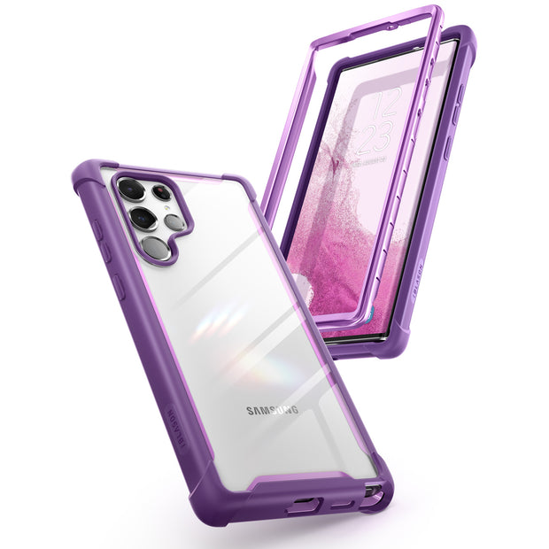 Galaxy S22 Ultra Ares Clear Rugged Case - Purple
