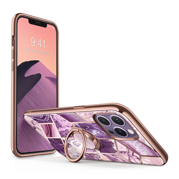 iPhone 12 Pro Cosmo Snap Case - Marble Purple