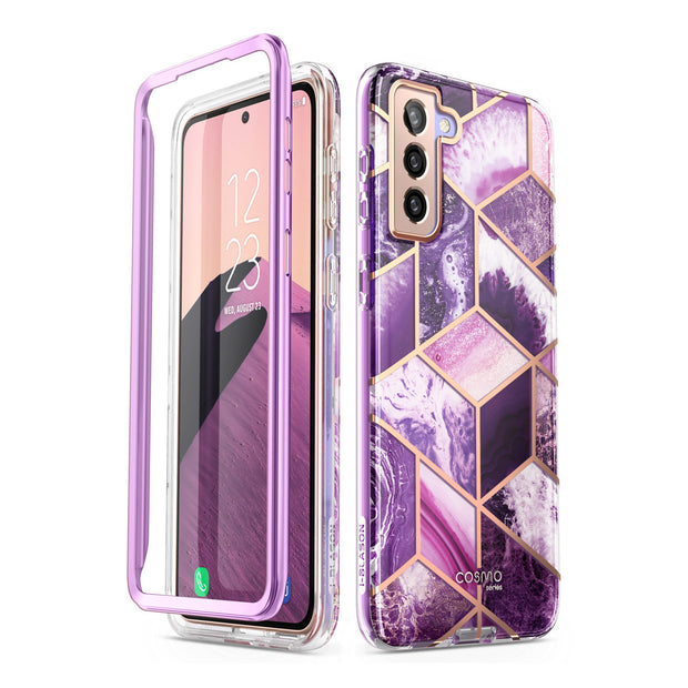 Galaxy S21 Plus Cosmo Case - Marble Purple