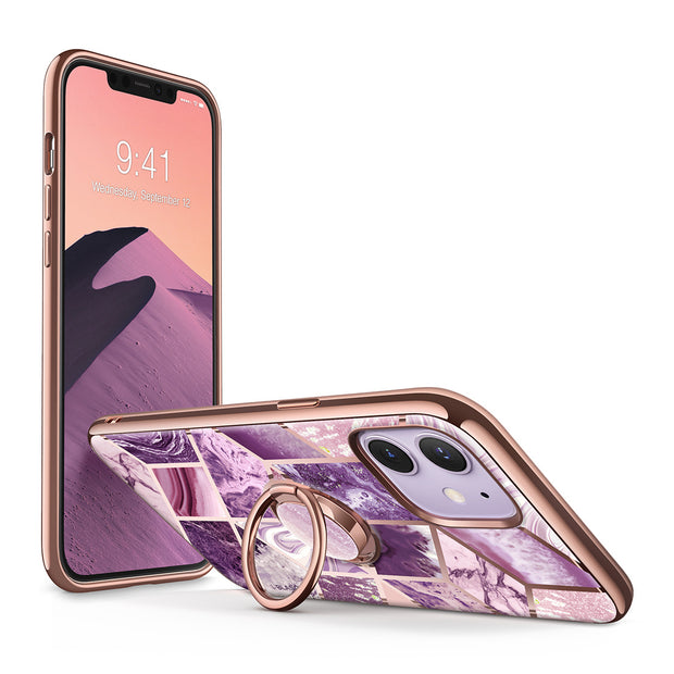 iPhone 12 Pro Cosmo Snap Case - Marble Purple