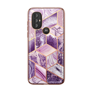 Moto G Power Cosmo Case-Marble Purple