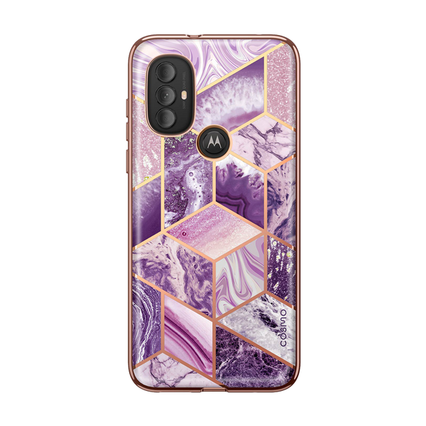 Moto G Power Cosmo Case-Marble Purple