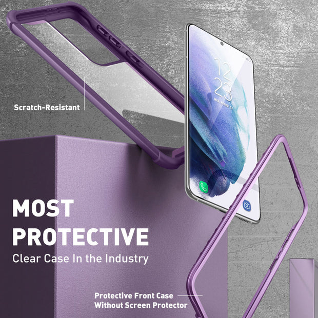 Galaxy S21 Ultra Ares Clear Rugged Case - Purple