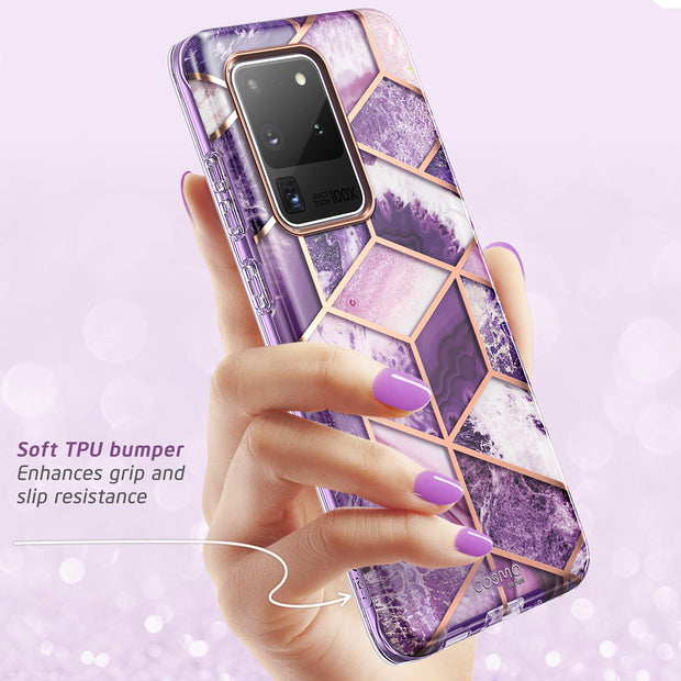 Galaxy S20 Ultra Cosmo Case - Marble Purple