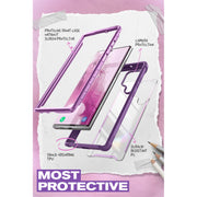 Galaxy S22 Ultra Ares Clear Rugged Case - Purple
