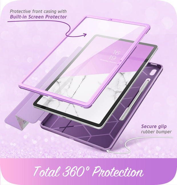 Galaxy Tab S7 FE 12.4 inch (2021) Cosmo Case - Marble Purple