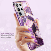 Galaxy S21 Ultra Cosmo Case - Marble Purple
