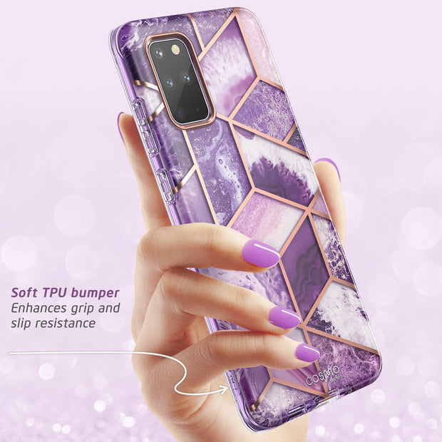 Galaxy S20 Plus Cosmo Case(open box) - Marble Purple