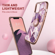 iPhone 12 Pro Cosmo Snap Case - Marble Purple