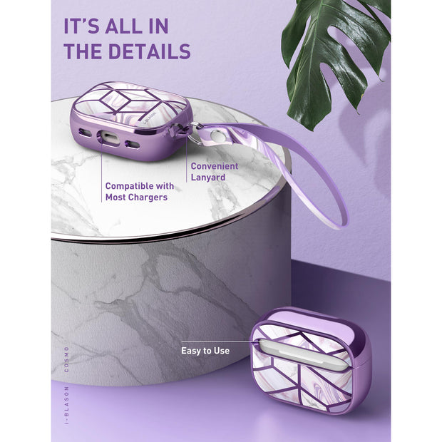 AirPods Pro 2 Cosmo Case - Marble Purple