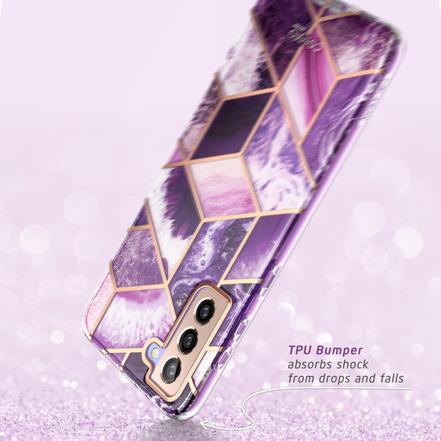 Galaxy S21 Plus Cosmo Case(open box) - Marble Purple