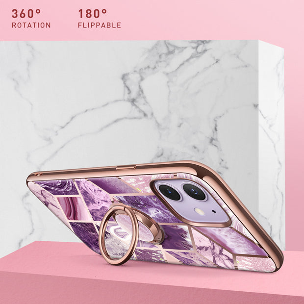 iPhone 12 mini Cosmo Snap Case - Marble Purple