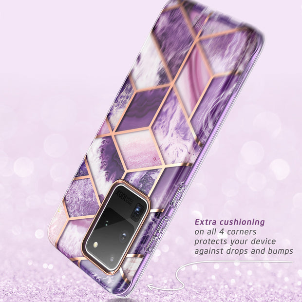 Galaxy S20 Ultra Cosmo Case - Marble Purple