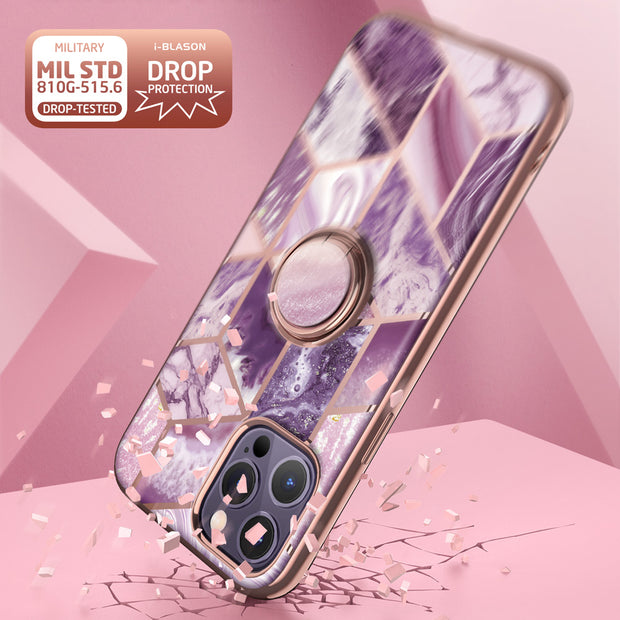 iPhone 12 Pro Cosmo Snap Case - Marble Purple