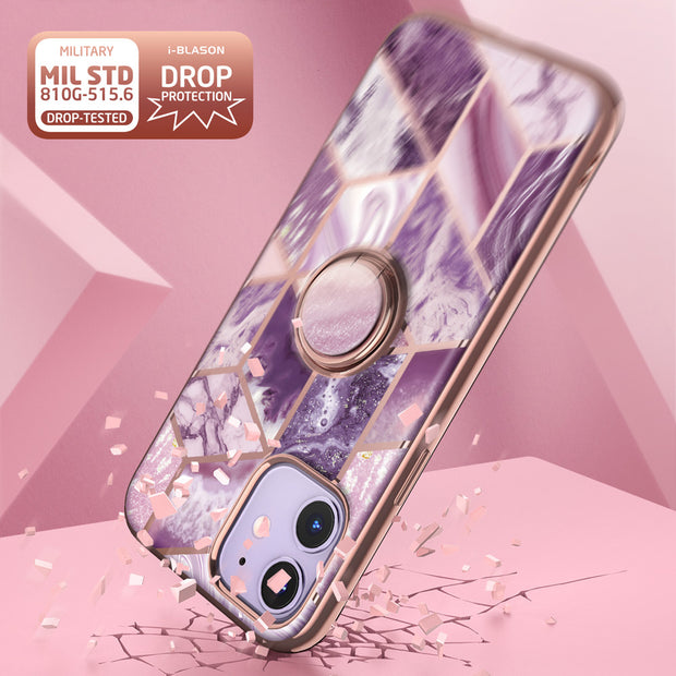 iPhone 12 Pro Cosmo Snap Case - Marble Purple