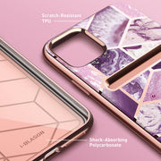 iPhone 12 Pro Max Cosmo Wallet Case - Marble Purple