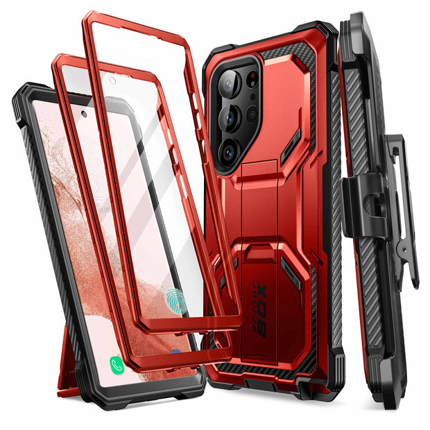 Galaxy S23 Ultra Armorbox Case - Metallic Red