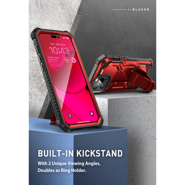 iPhone 14 Pro Max Armorbox Case - Metallic Red