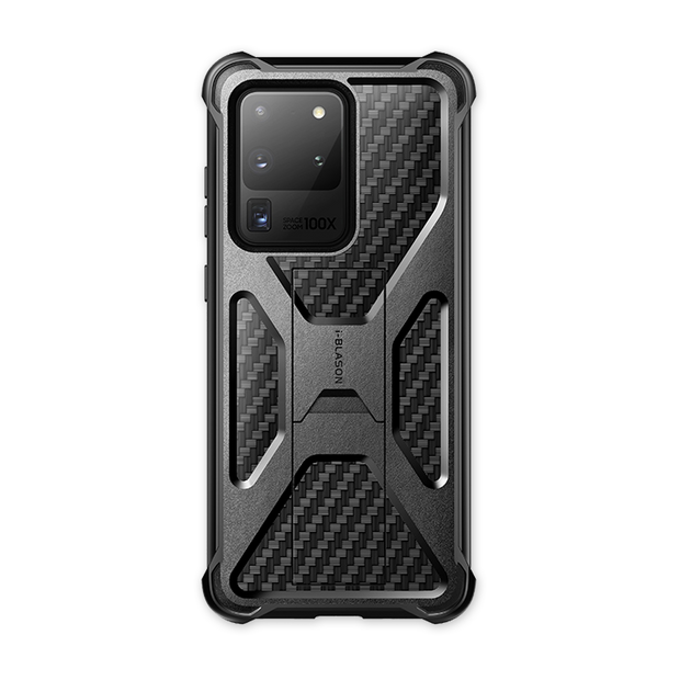 Galaxy S20 Ultra Transformer Rugged Bumper Case - Black