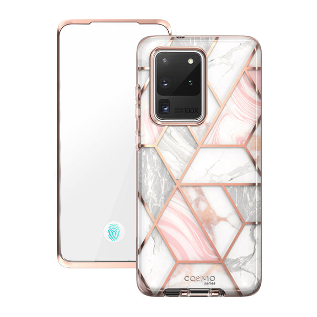 Galaxy S20 Ultra Cosmo Case (with Screen Protector) - Marble Pink