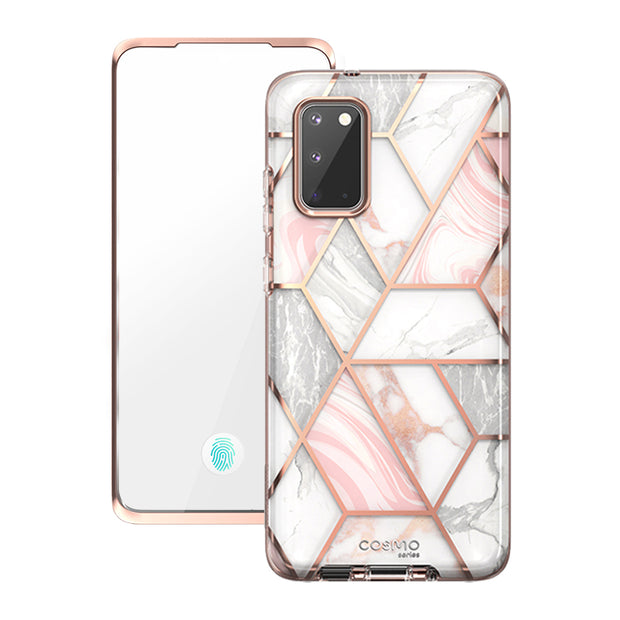 Galaxy S20 Cosmo Case (with Screen Protector) - Marble Pink