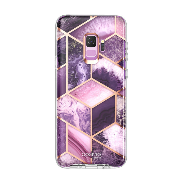 Galaxy S9 Cosmo Case Marble Purple i-Blason