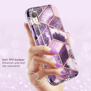 iPhone XR Cosmo Case-Marble Purple
