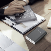Aero 7800mAh Dual Port Ultra Compact External Battery Portable Charger-Black