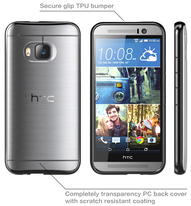 HTC One (M9) Halo Case-Clear/Black