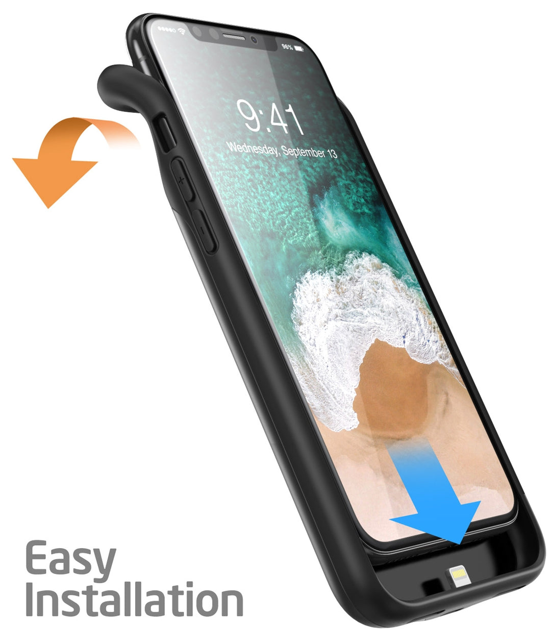 iPhone XS X Battery Case-Black i-Blason