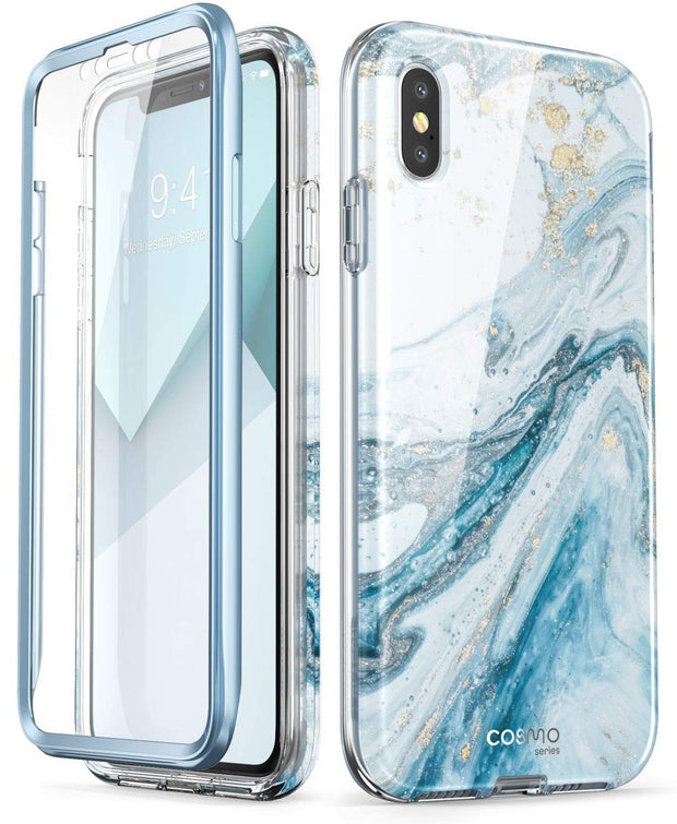 iPhone XS | X Cosmo Case-Marble Blue