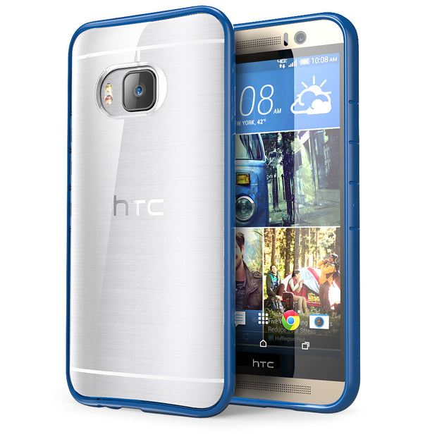 HTC One (M9) Halo Case-Clear/Navy